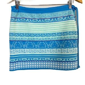 Icelandic Design Chloe‎ Blue Mini Skirt Merino Wool Fair Isle Women's Medium NWT